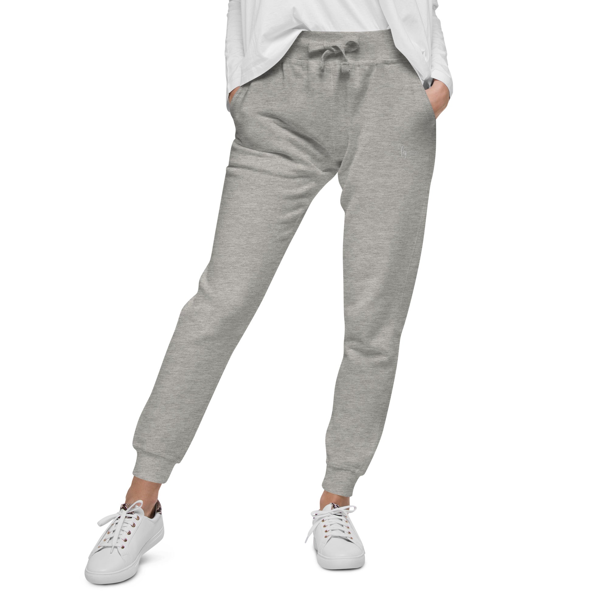 FleeceFlex White FG Sweatpants - FleekGoddess