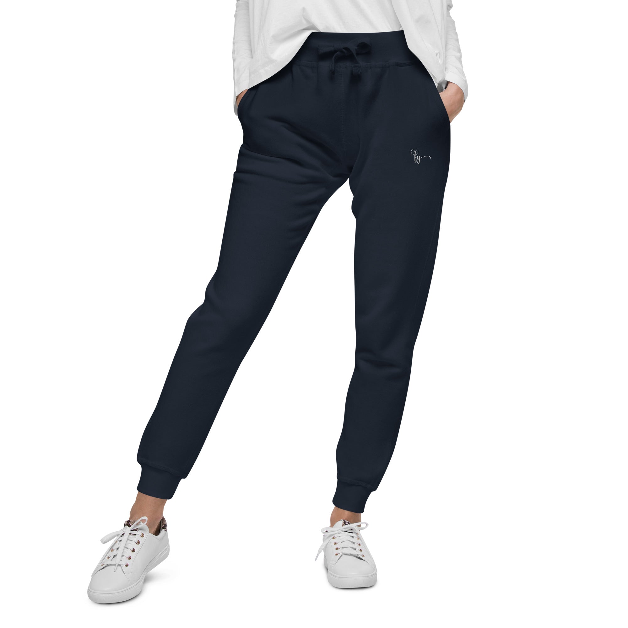 FleeceFlex White FG Sweatpants - FleekGoddess