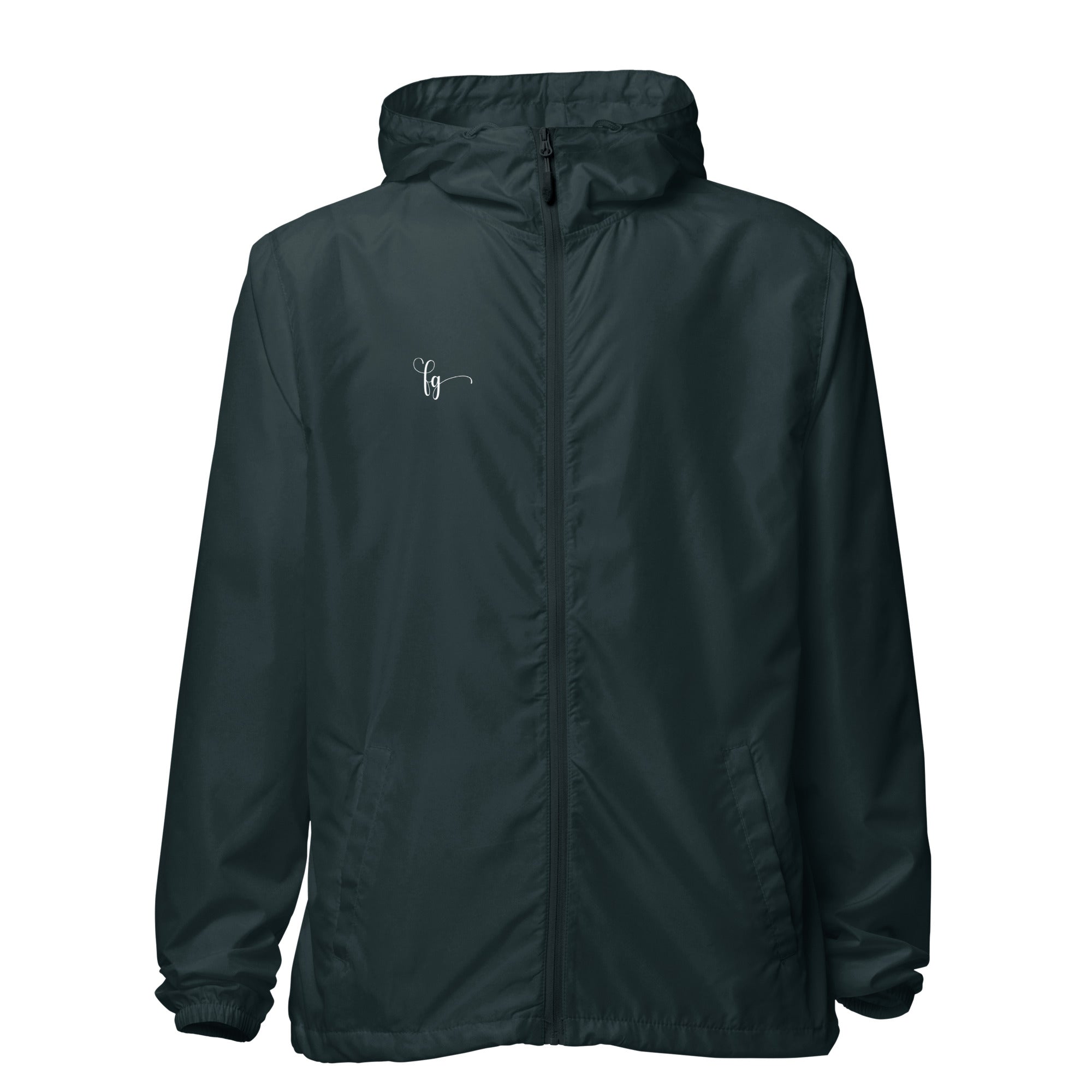 FG White Lightweight Zip Up Jacket - FleekGoddess