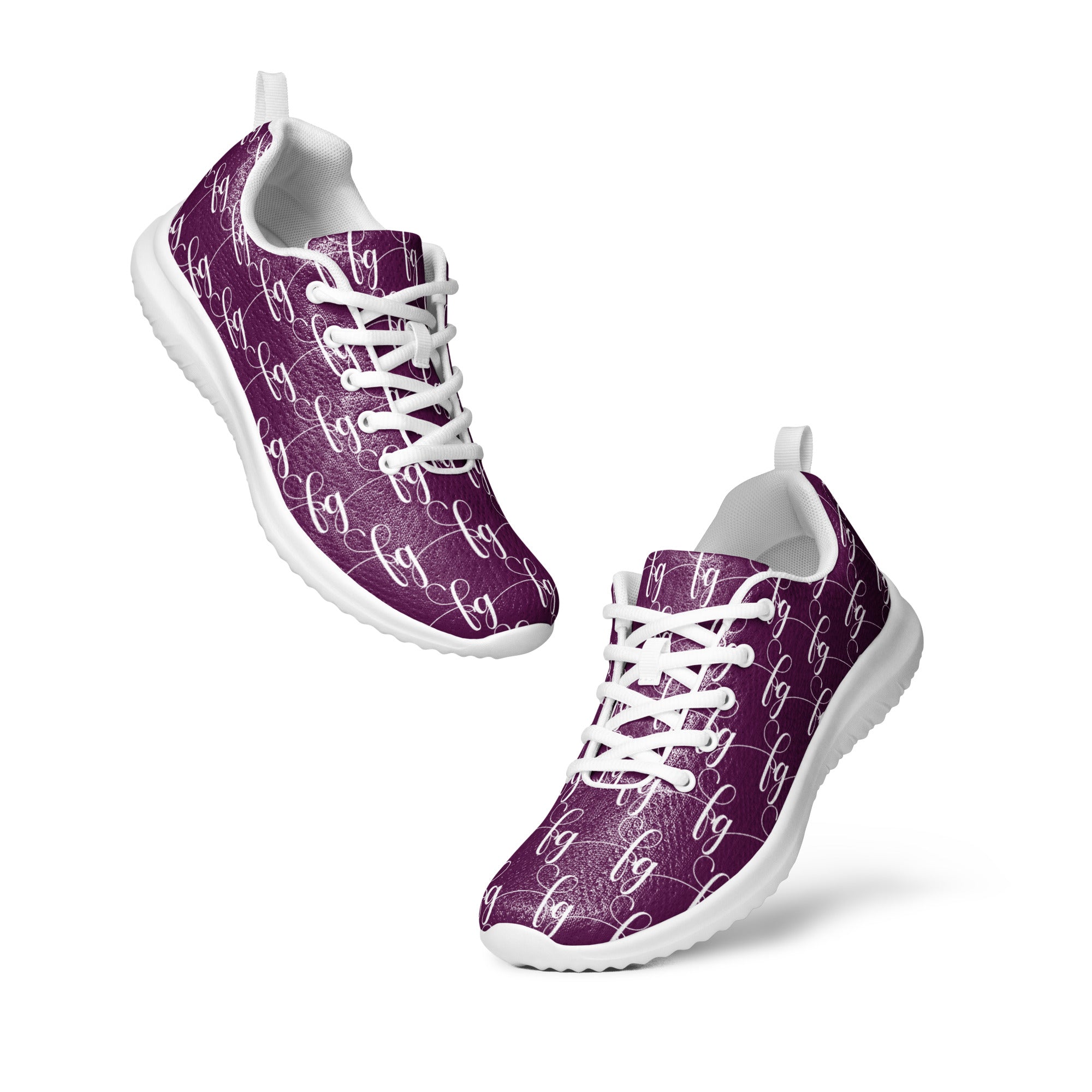 Tyrian Purple / White FG athletic shoes - FleekGoddess