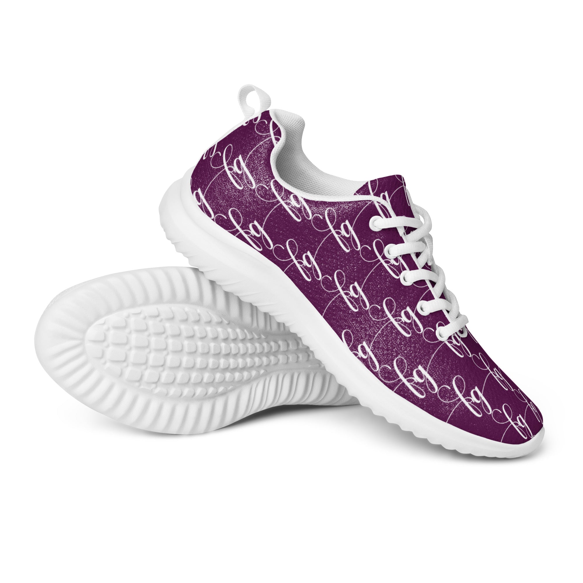 Tyrian Purple / White FG athletic shoes - FleekGoddess