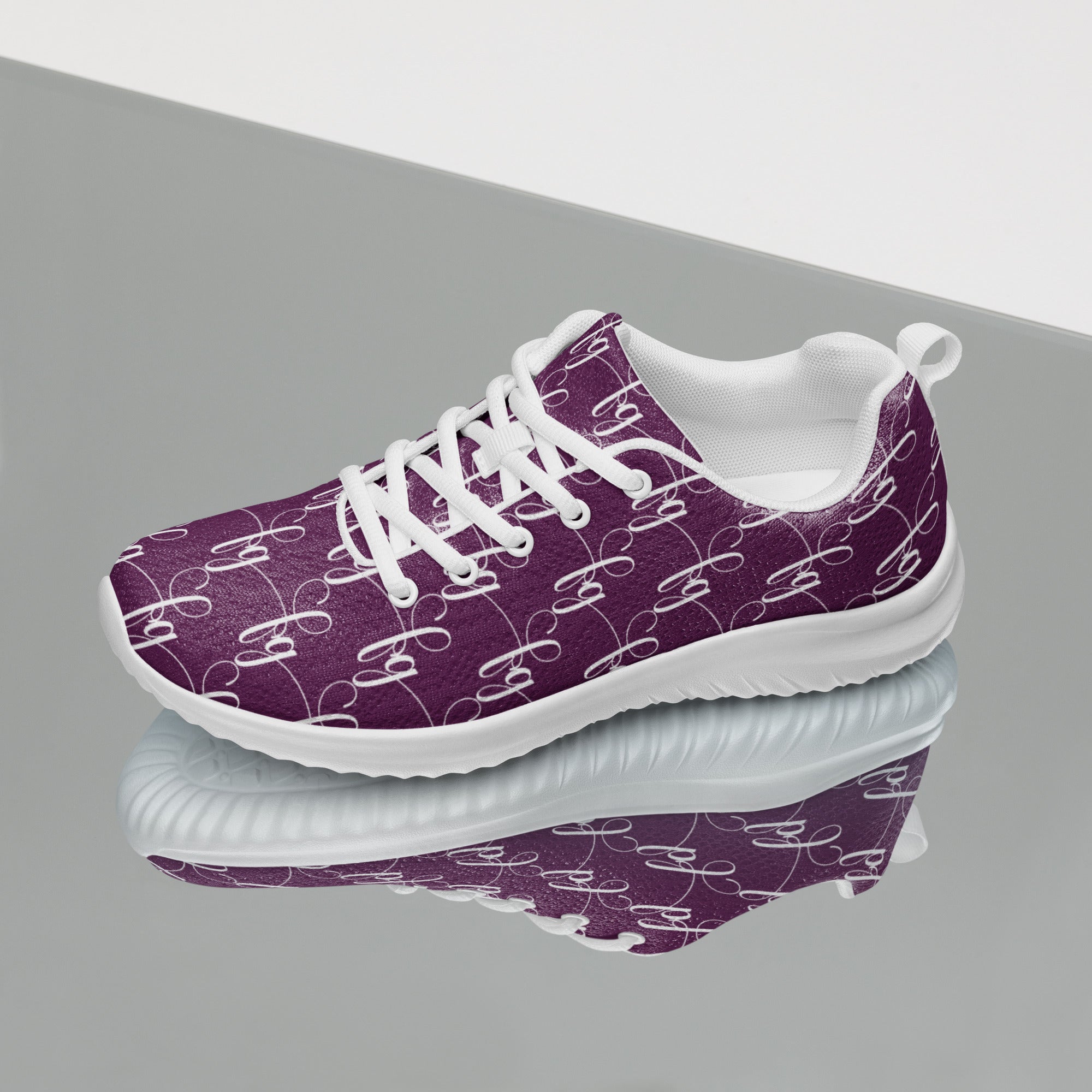 Tyrian Purple / White FG athletic shoes - FleekGoddess