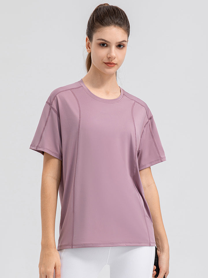 TrainTech Round Neck Short Sleeve Tee - FleekGoddess