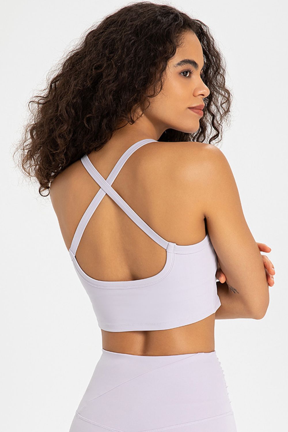 TrainTech Crisscross Back V-Neck Sports Bra - FleekGoddess