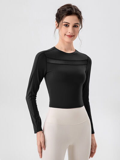 TrainTech Round Neck Long Sleeve Active T-Shirt - FleekGoddess