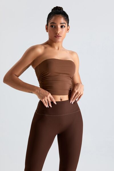 YogaFlex Ribbed Active Bandeau Top - FleekGoddess