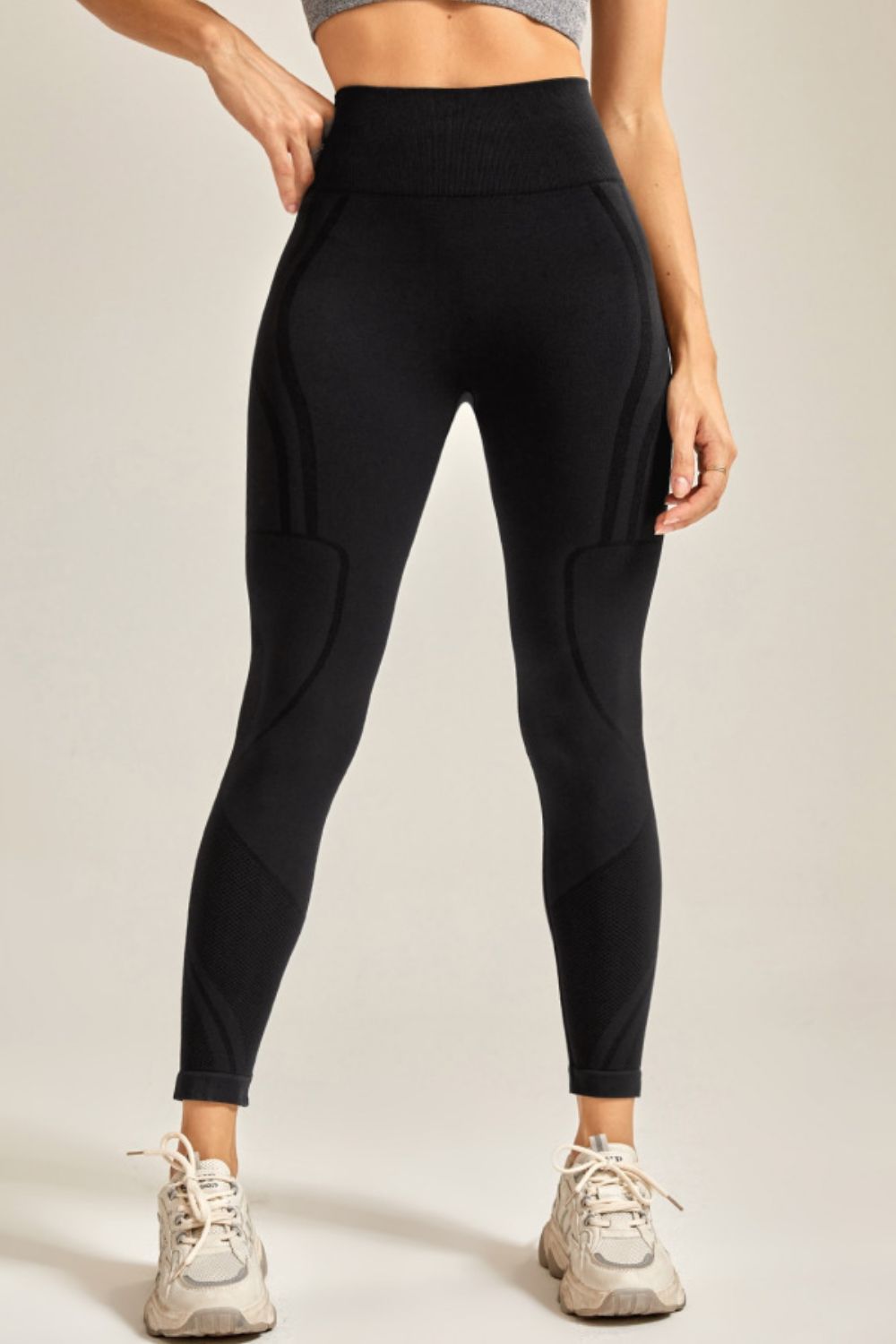 TrainTech Wide Waistband Leggings - FleekGoddess