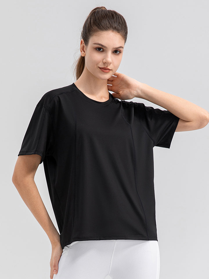 TrainTech Round Neck Short Sleeve Tee - FleekGoddess