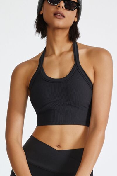 TrainTech Halter Neck Active Cami - FleekGoddess