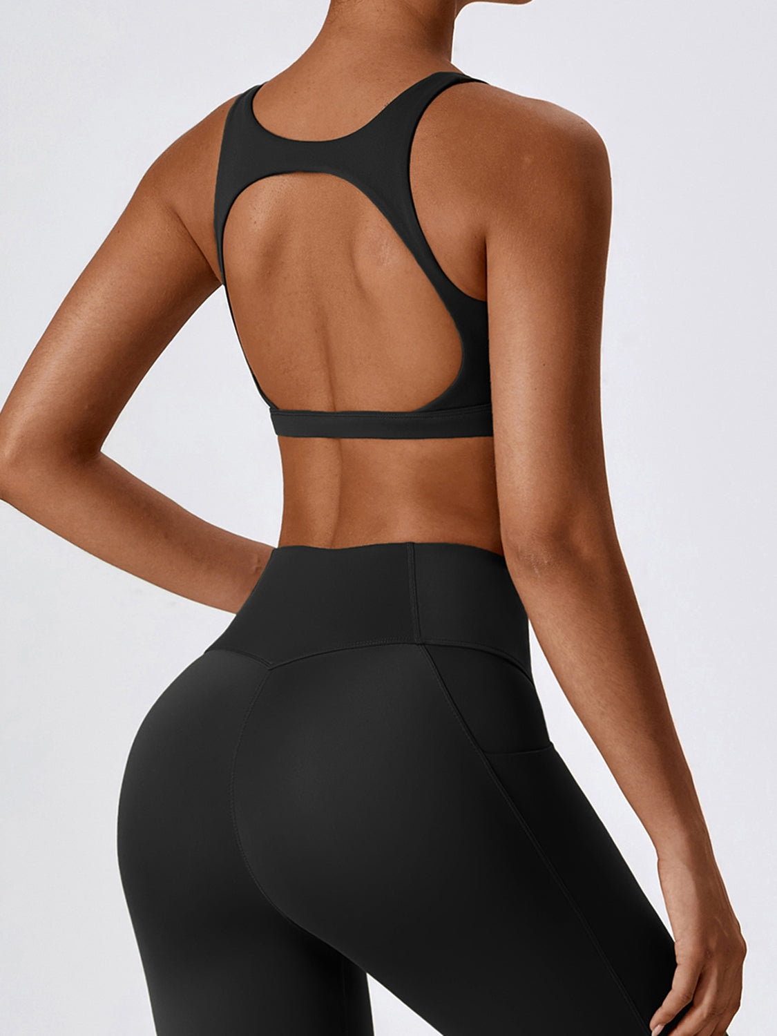 TrainTech Cutout Sports Square Neck Sports Tank Top - FleekGoddess