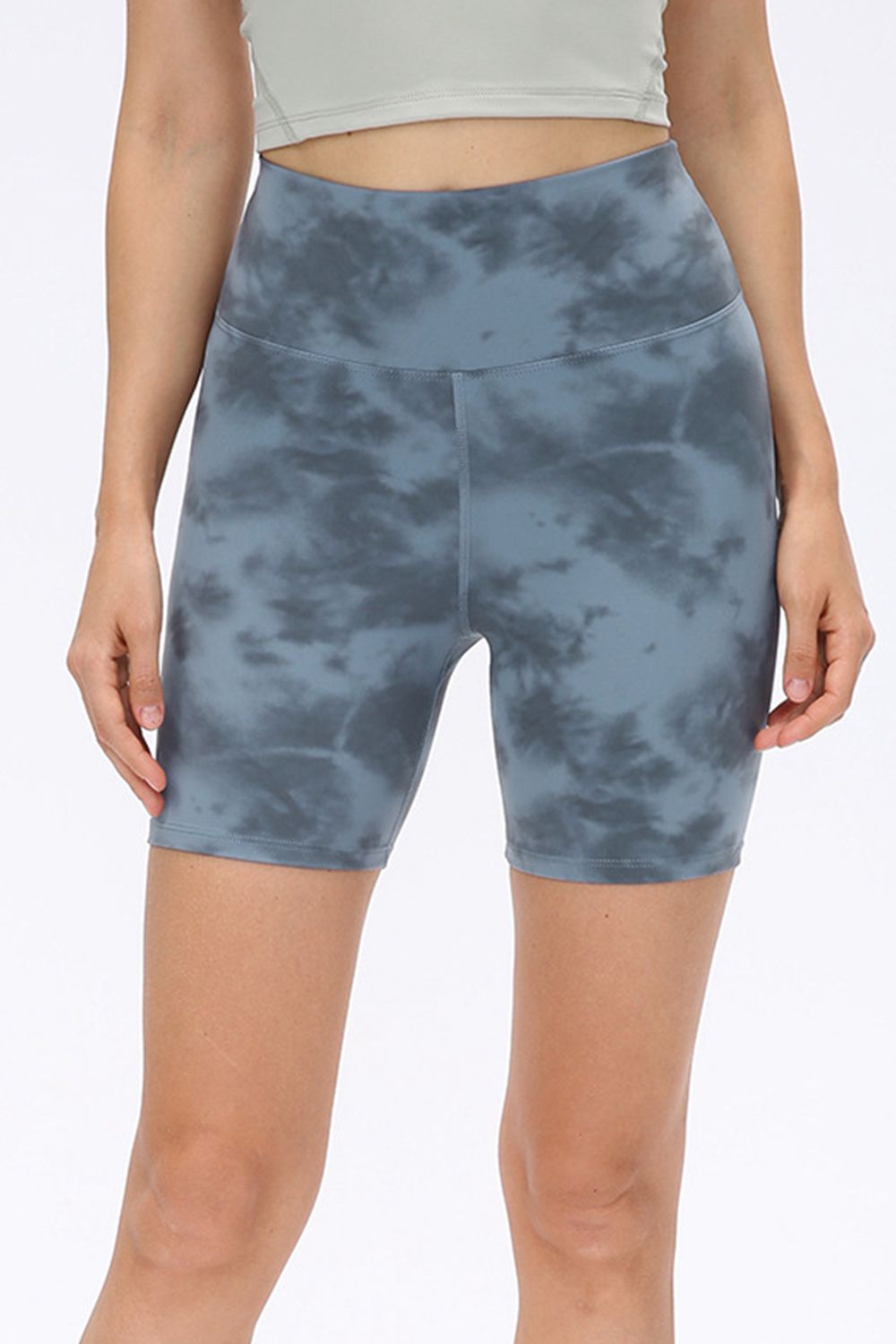 TrainTech Tie-Dye Wide Waistband Shorts - FleekGoddess