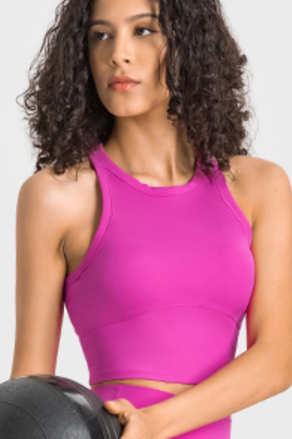 YogaFlex Racerback Cropped Sports Tank - FleekGoddess