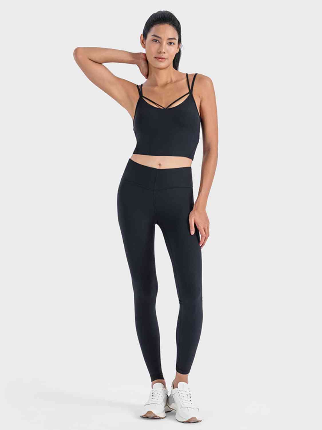 YogaFlex Double Strap Ribbed Sports Cami - FleekGoddess