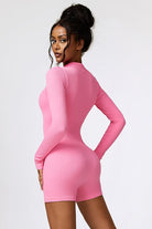 YogaFlex Half Zip Long Sleeve Romper - FleekGoddess