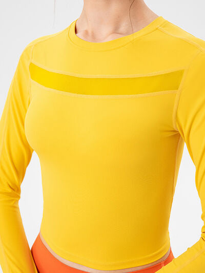 TrainTech Round Neck Long Sleeve Active T-Shirt - FleekGoddess