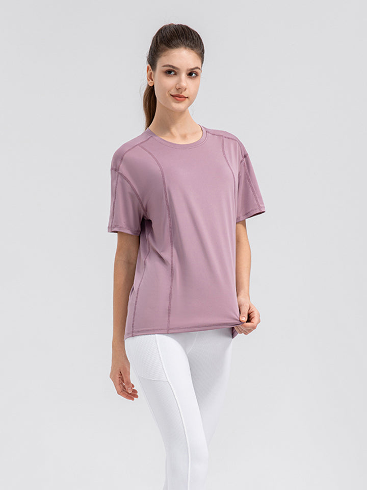 TrainTech Round Neck Short Sleeve Tee - FleekGoddess