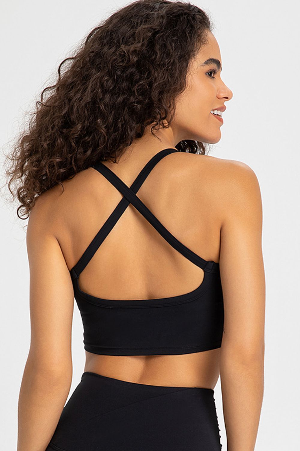 TrainTech Crisscross Back V-Neck Sports Bra - FleekGoddess