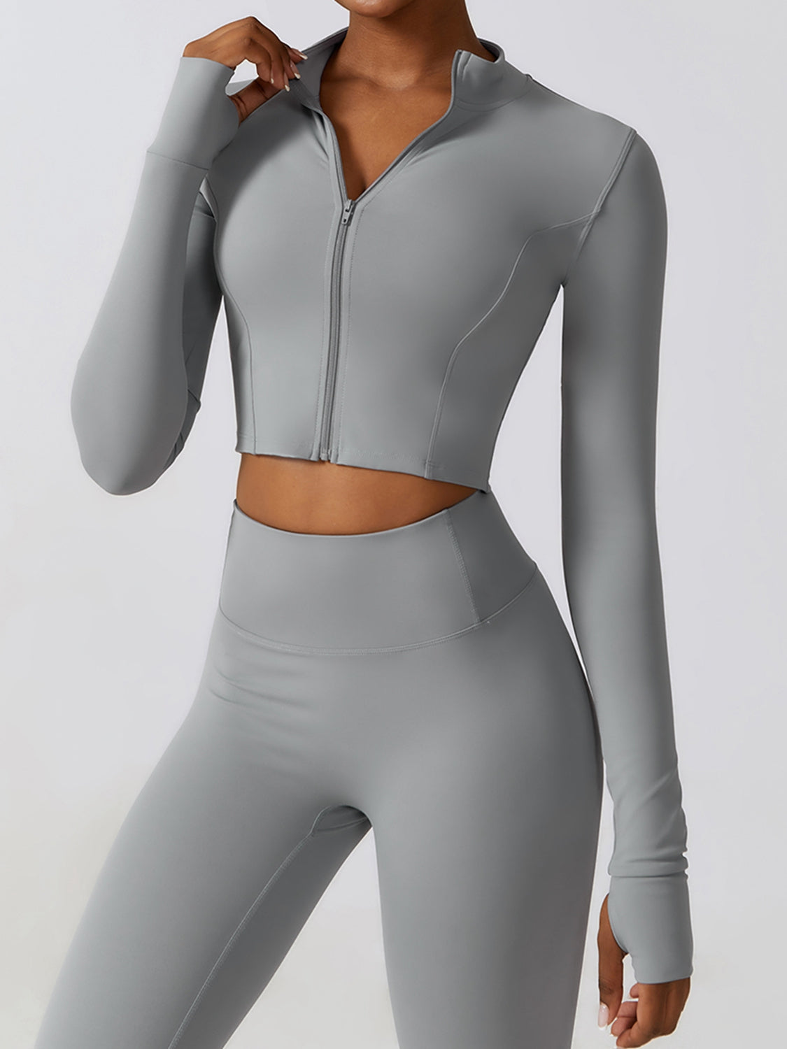 TrainTech Zip-Up Long Sleeve Sports Top - FleekGoddess