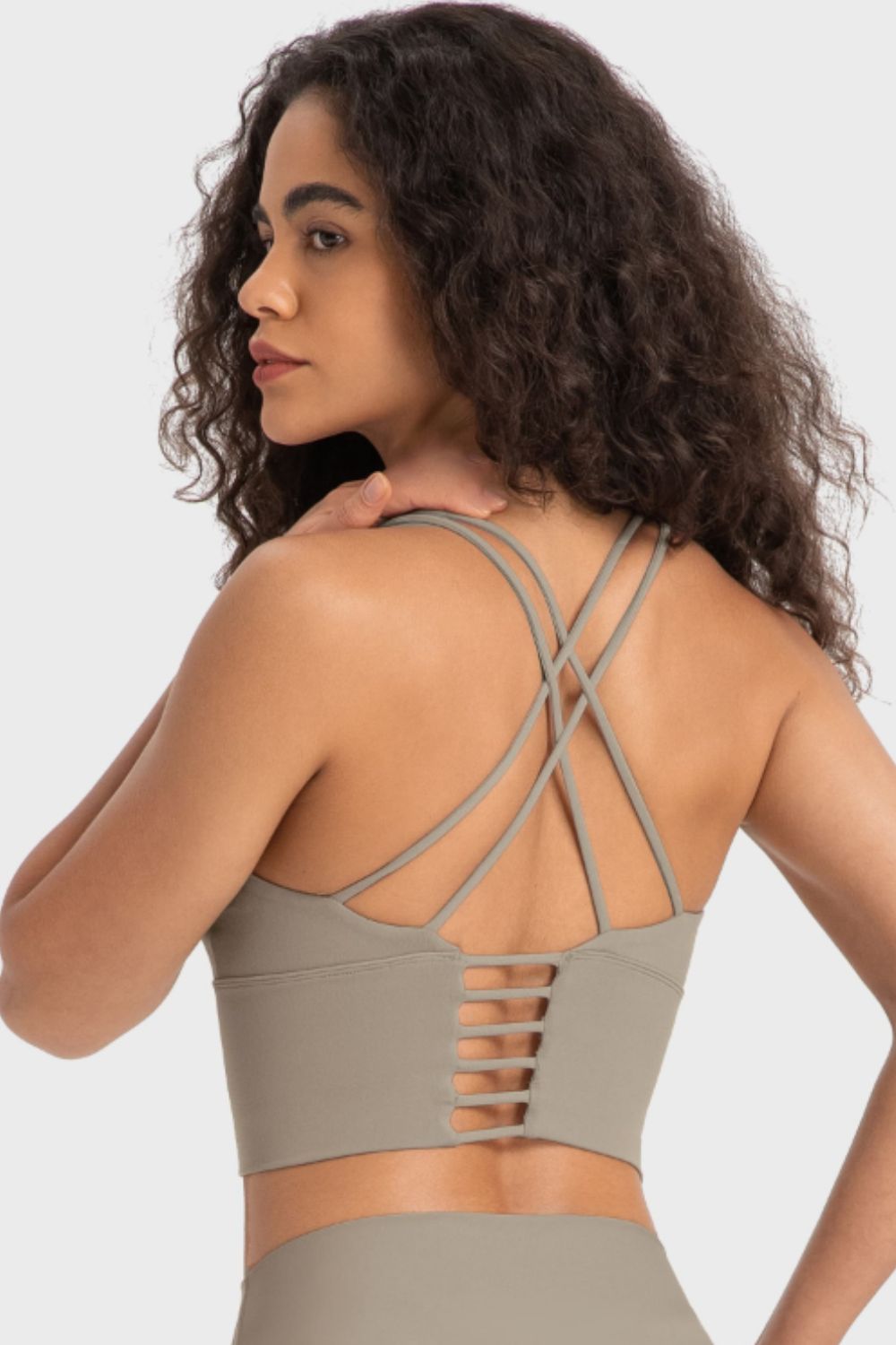 YogaFlex Crisscross Back Ladder Detail Sports Bra - FleekGoddess