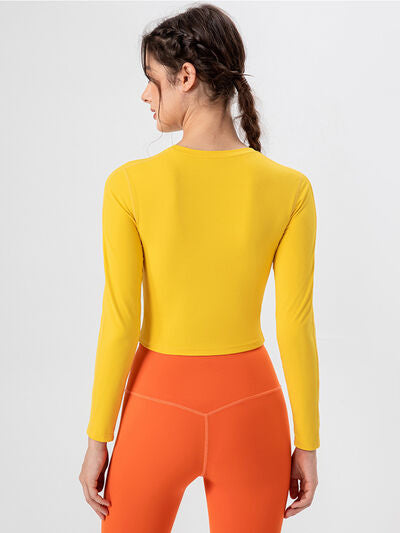 TrainTech Round Neck Long Sleeve Active T-Shirt - FleekGoddess