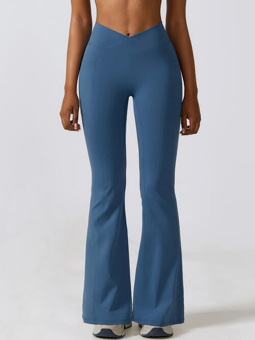 YogaFlex Flare Leg Active Pants with Pockets - FleekGoddess