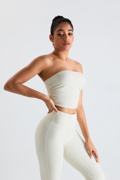 YogaFlex Ribbed Active Bandeau Top - FleekGoddess