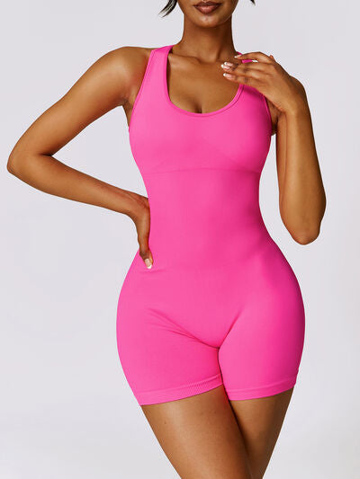 Racerback Cutout Active Romper - FleekGoddess