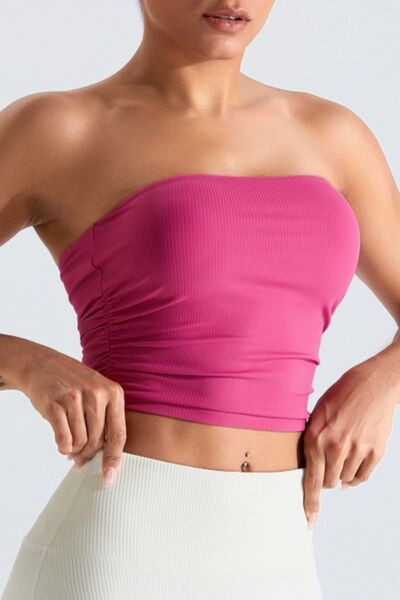 YogaFlex Ribbed Active Bandeau Top - FleekGoddess