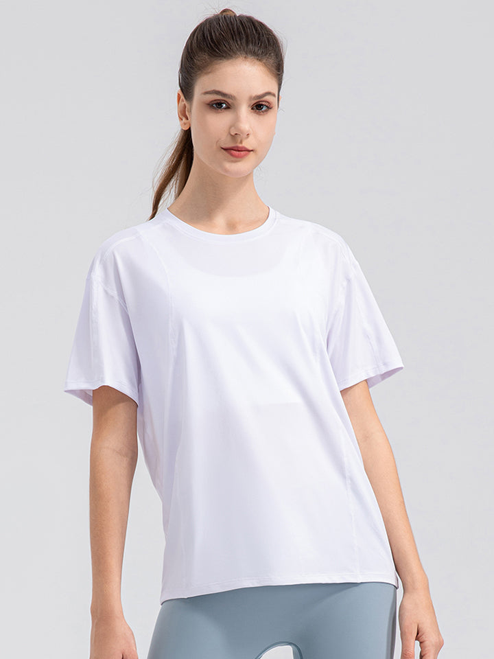 TrainTech Round Neck Short Sleeve Tee - FleekGoddess