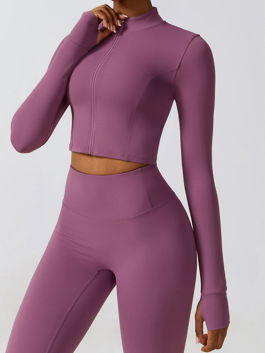 TrainTech Zip-Up Long Sleeve Sports Top - FleekGoddess