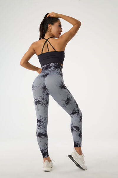 TrainTech Printed High Waist Active Pants - FleekGoddess
