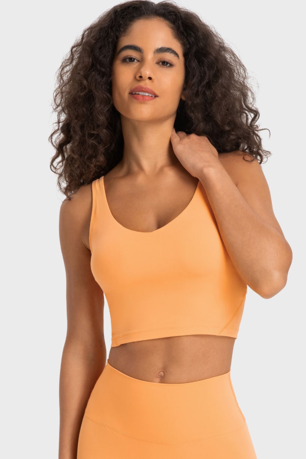 TrainTech Deep V-Neck Crop Sports Bra - FleekGoddess