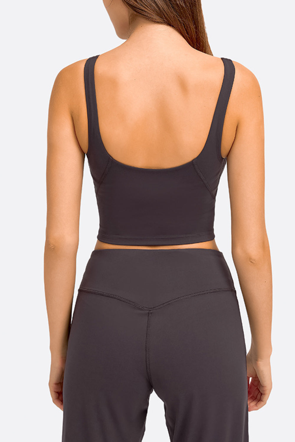 TrainTech Deep V-Neck Crop Sports Bra - FleekGoddess