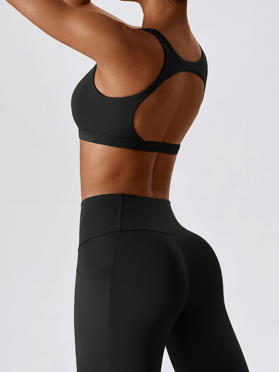 TrainTech Cutout Sports Square Neck Sports Tank Top - FleekGoddess