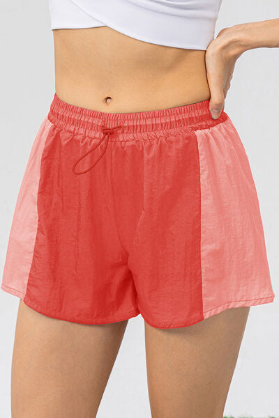 TrainTech Color Block Drawstring Active Shorts - FleekGoddess