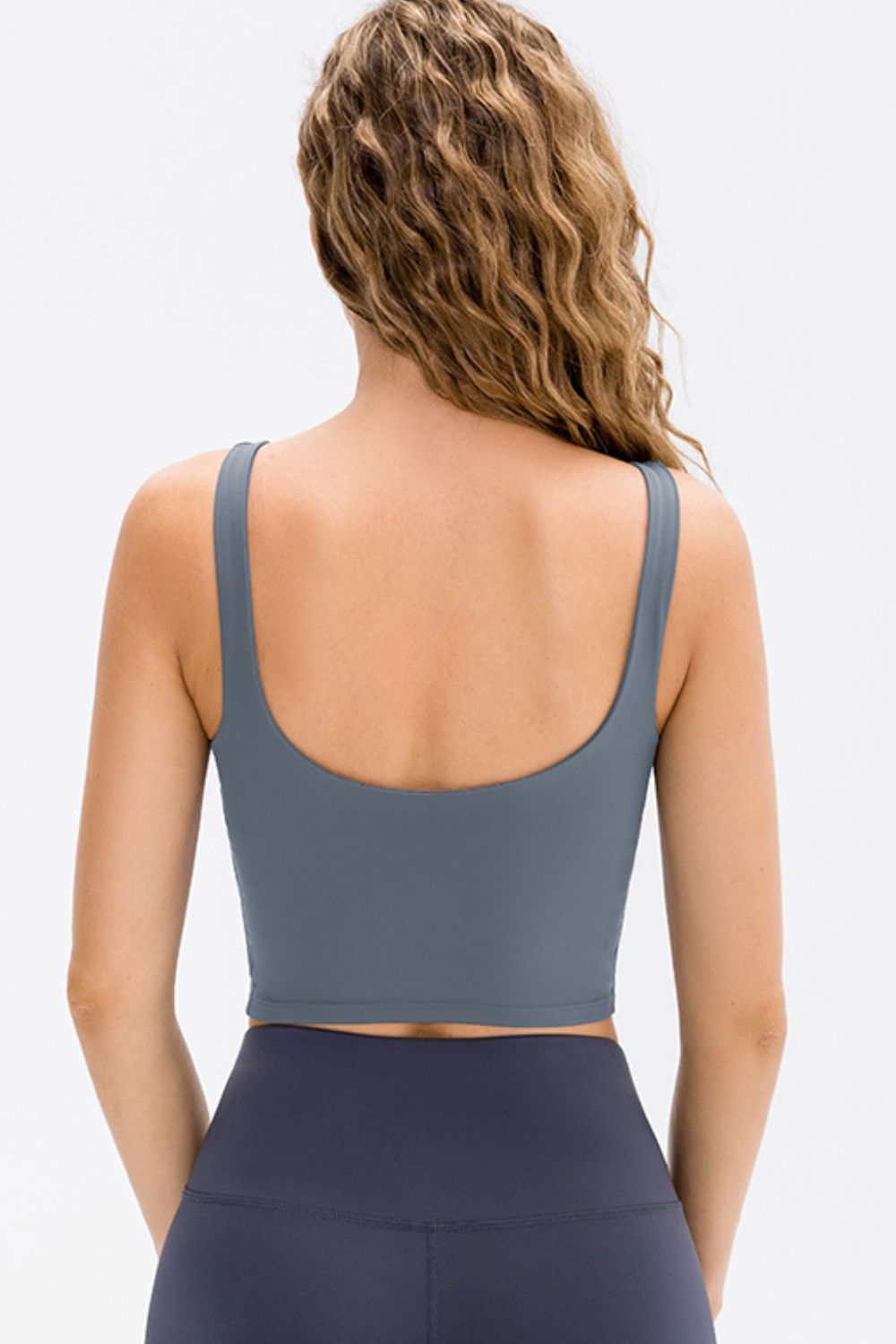 YogaFlex Cropped Scoop Neck Active Tank Top - FleekGoddess