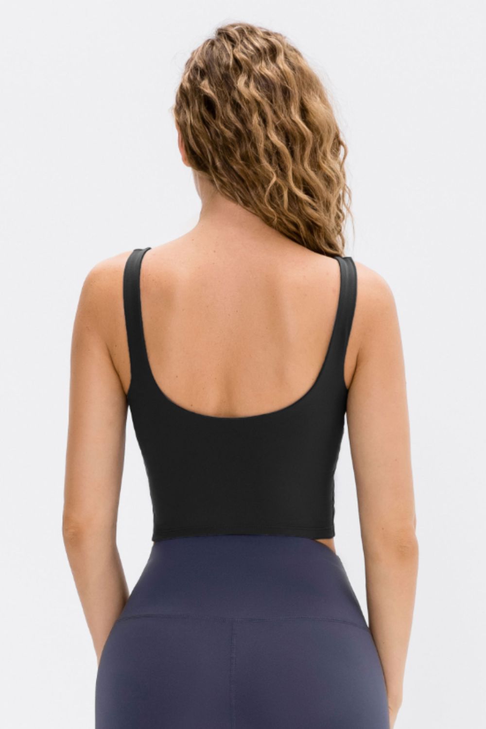 YogaFlex Cropped Scoop Neck Active Tank Top - FleekGoddess