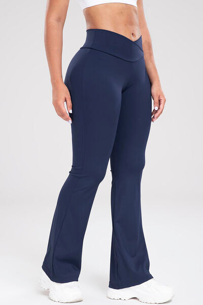 Wide Waistband Bootcut Active Pants - FleekGoddess