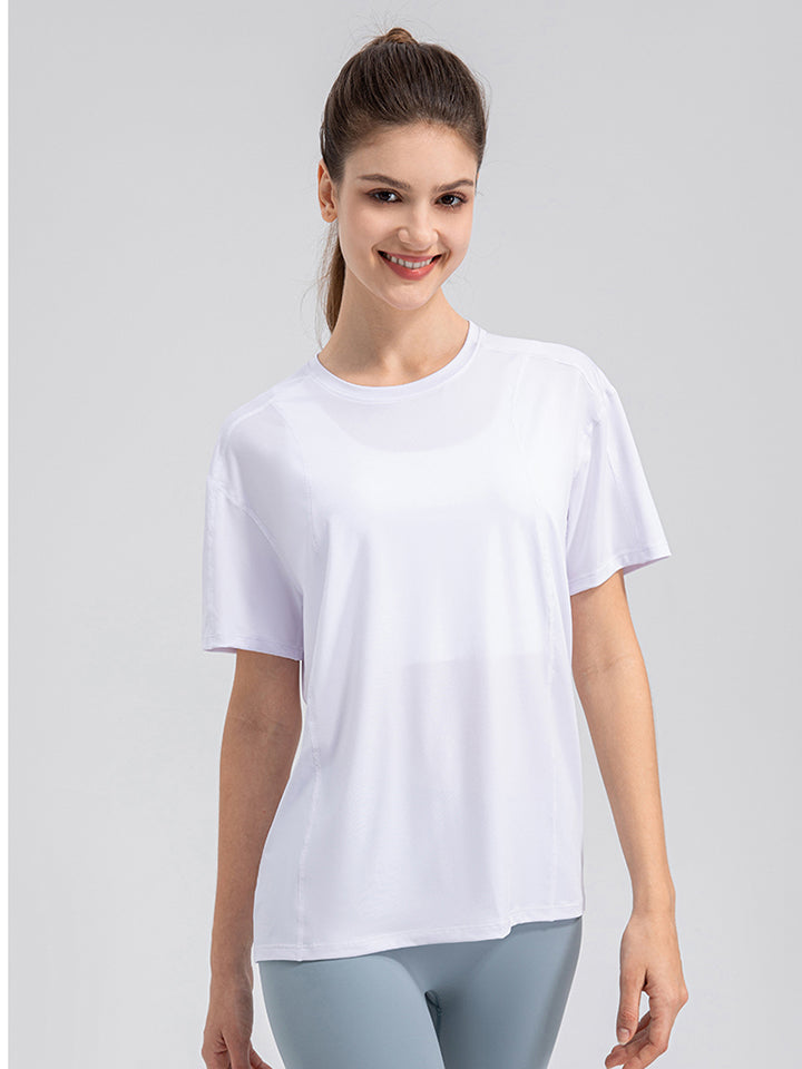 TrainTech Round Neck Short Sleeve Tee - FleekGoddess