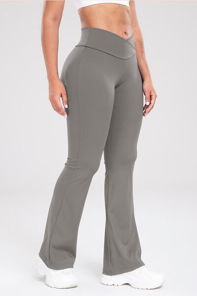 Wide Waistband Bootcut Active Pants - FleekGoddess