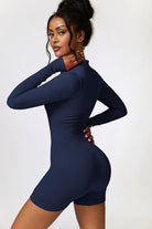 YogaFlex Half Zip Long Sleeve Romper - FleekGoddess