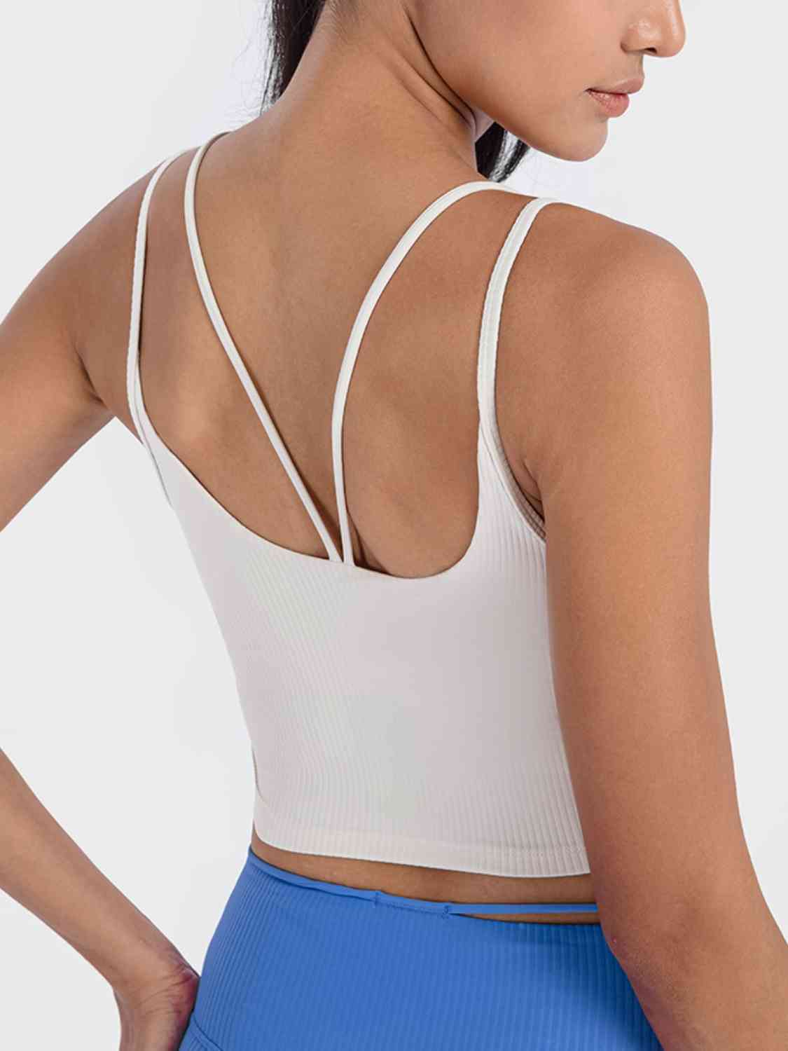 YogaFlex Double Strap Ribbed Sports Cami - FleekGoddess