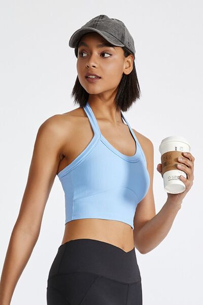 TrainTech Halter Neck Active Cami - FleekGoddess