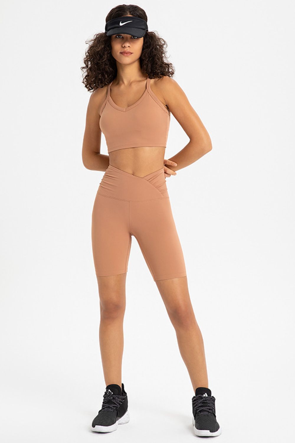 TrainTech Crisscross Back V-Neck Sports Bra - FleekGoddess