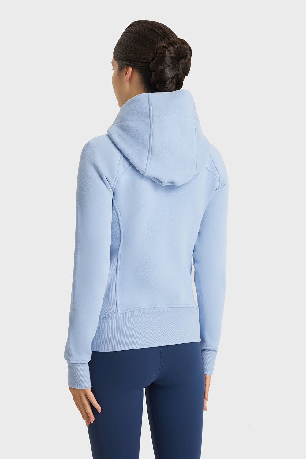 FleeceFlex Zip Up Seam Detail Hooded Sports Jacket - FleekGoddess