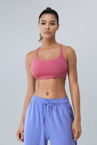 YogaFlex Crisscross Spaghetti Strap Active Bra - FleekGoddess
