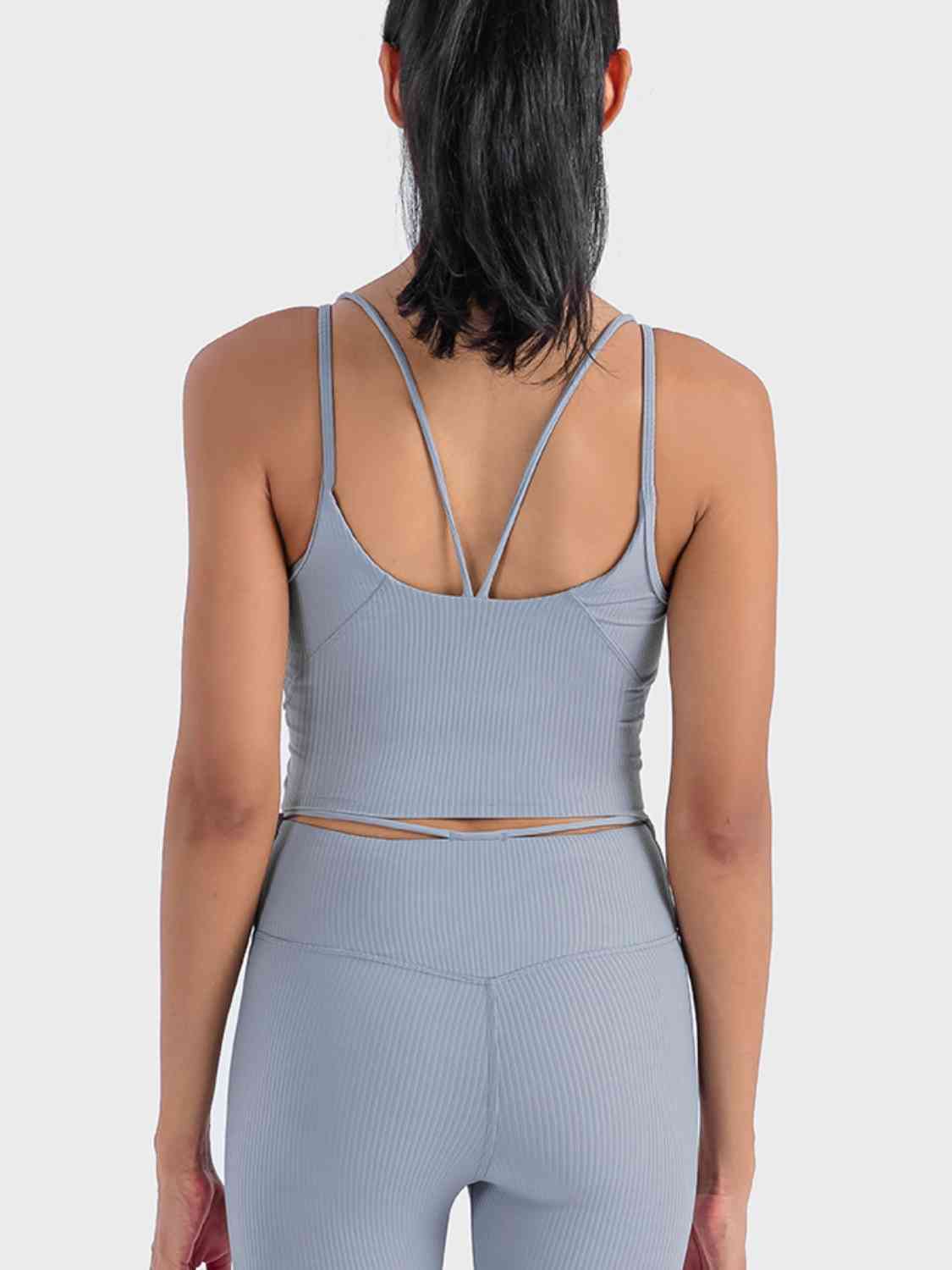 YogaFlex Double Strap Ribbed Sports Cami - FleekGoddess