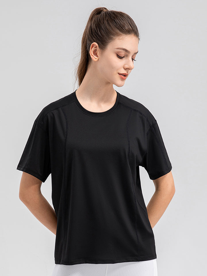 TrainTech Round Neck Short Sleeve Tee - FleekGoddess