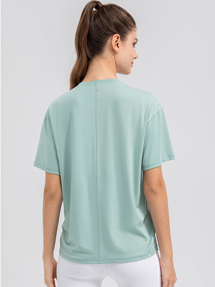 TrainTech Round Neck Short Sleeve Tee - FleekGoddess
