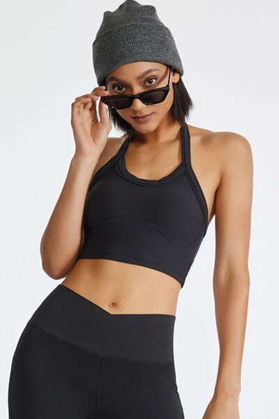 TrainTech Halter Neck Active Cami - FleekGoddess